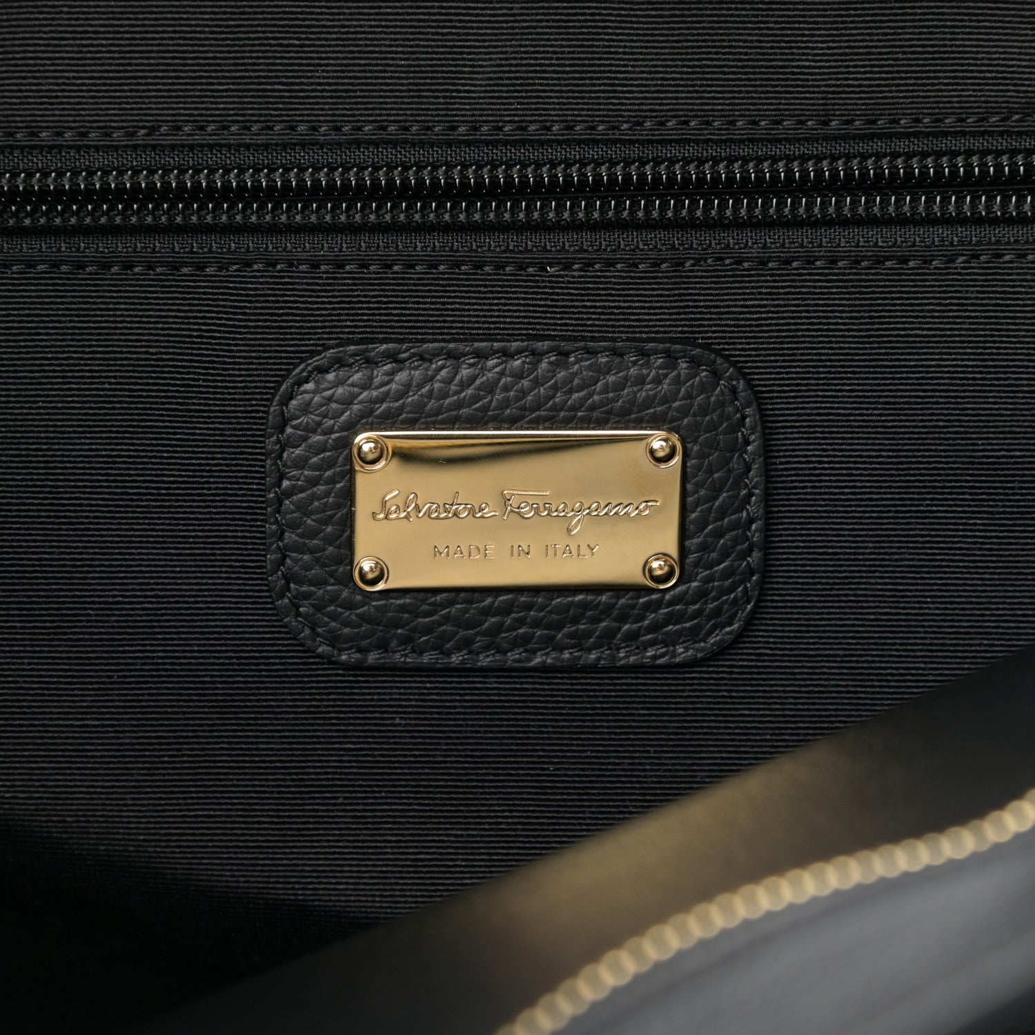 Salvatore Ferragamo Calfskin Medium Tote Black 6 of 10