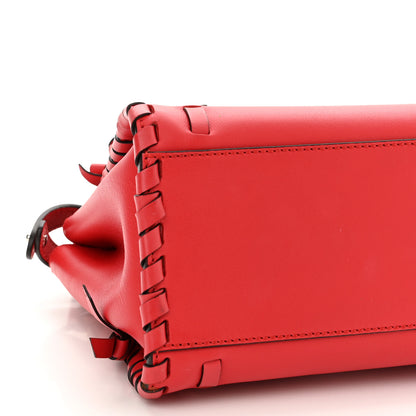 Fendi Vitello Seta Century Nappa Whipstitch Mini Peekaboo Iconic Satchel Fiamma 9 of 10
