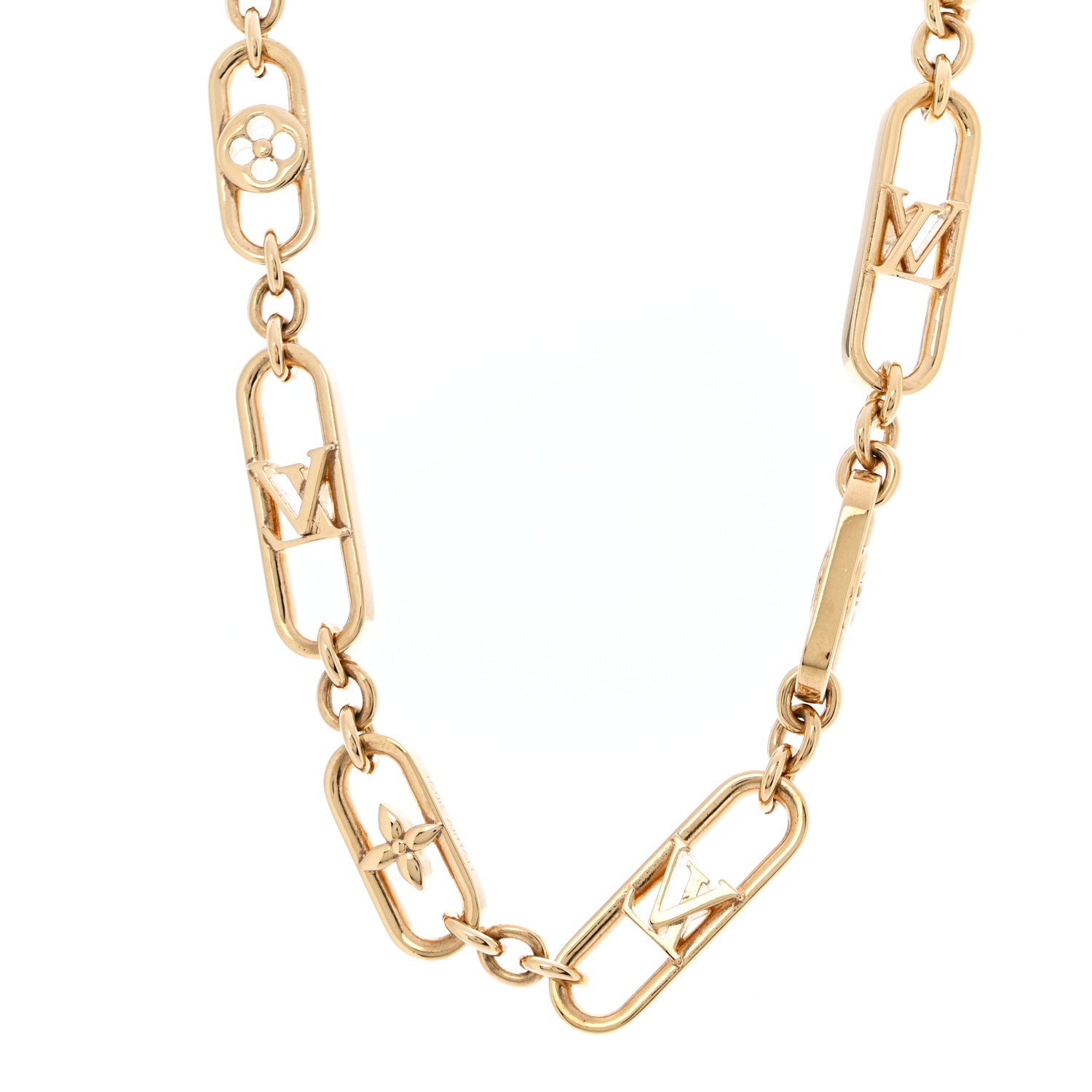 Louis Vuitton Metal My LV Chain Necklace Gold 1 of 7