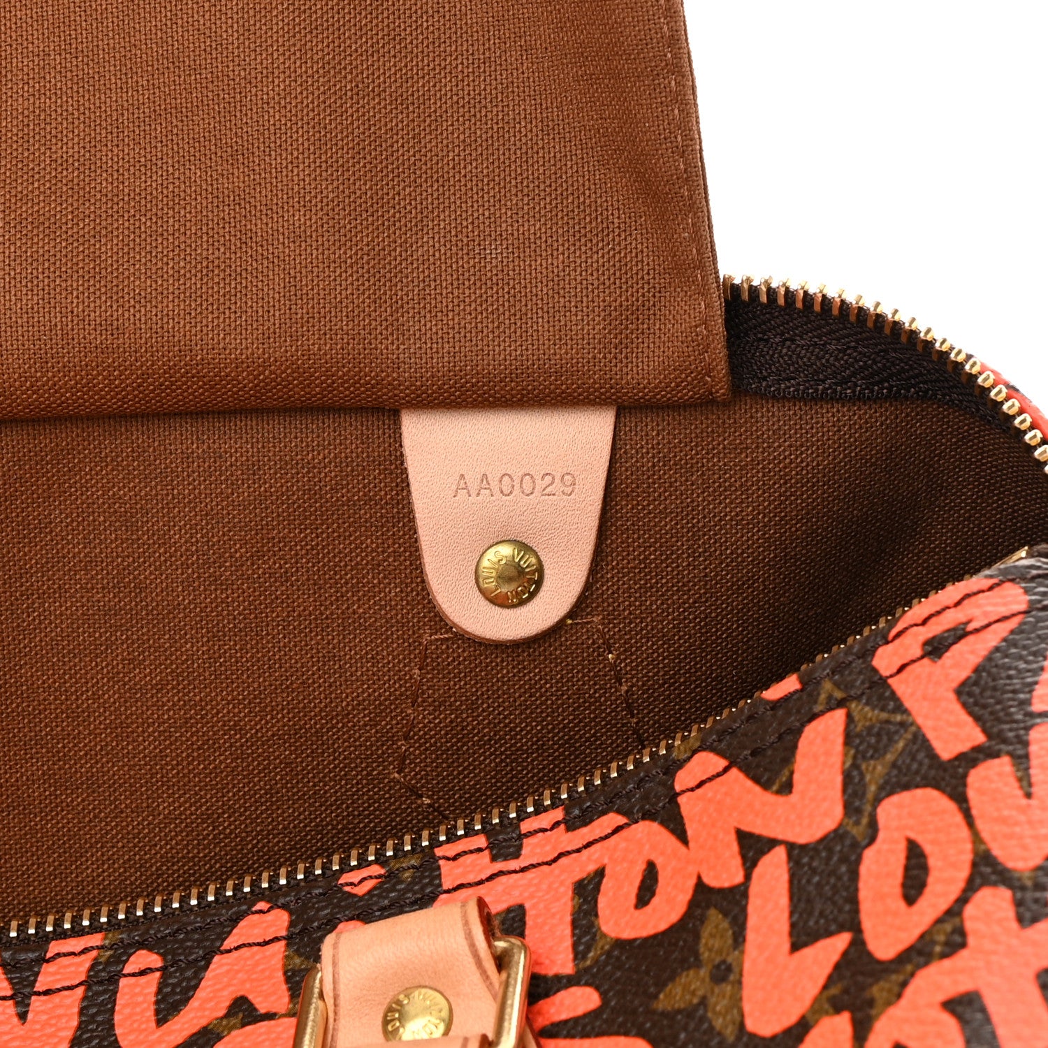 Louis Vuitton Monogram Graffiti Speedy 30 Orange 7 of 13