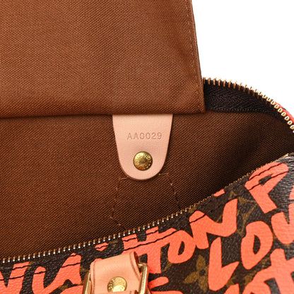 Louis Vuitton Monogram Graffiti Speedy 30 Orange 7 of 13