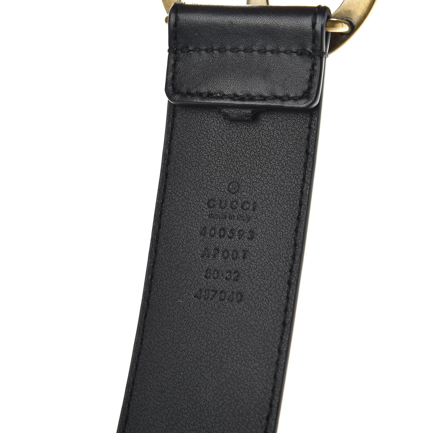 Gucci Calfskin Double G 40mm Belt 80 32 Black 3 of 4