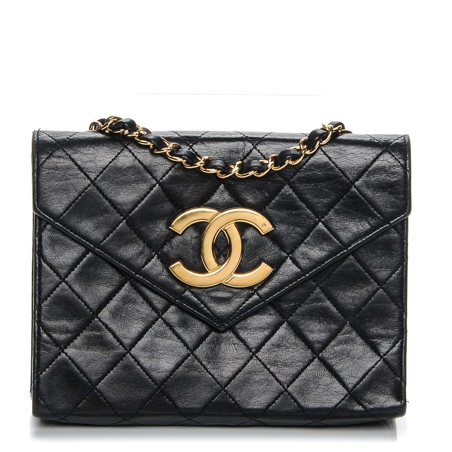 Lambskin Quilted Small Flap Black