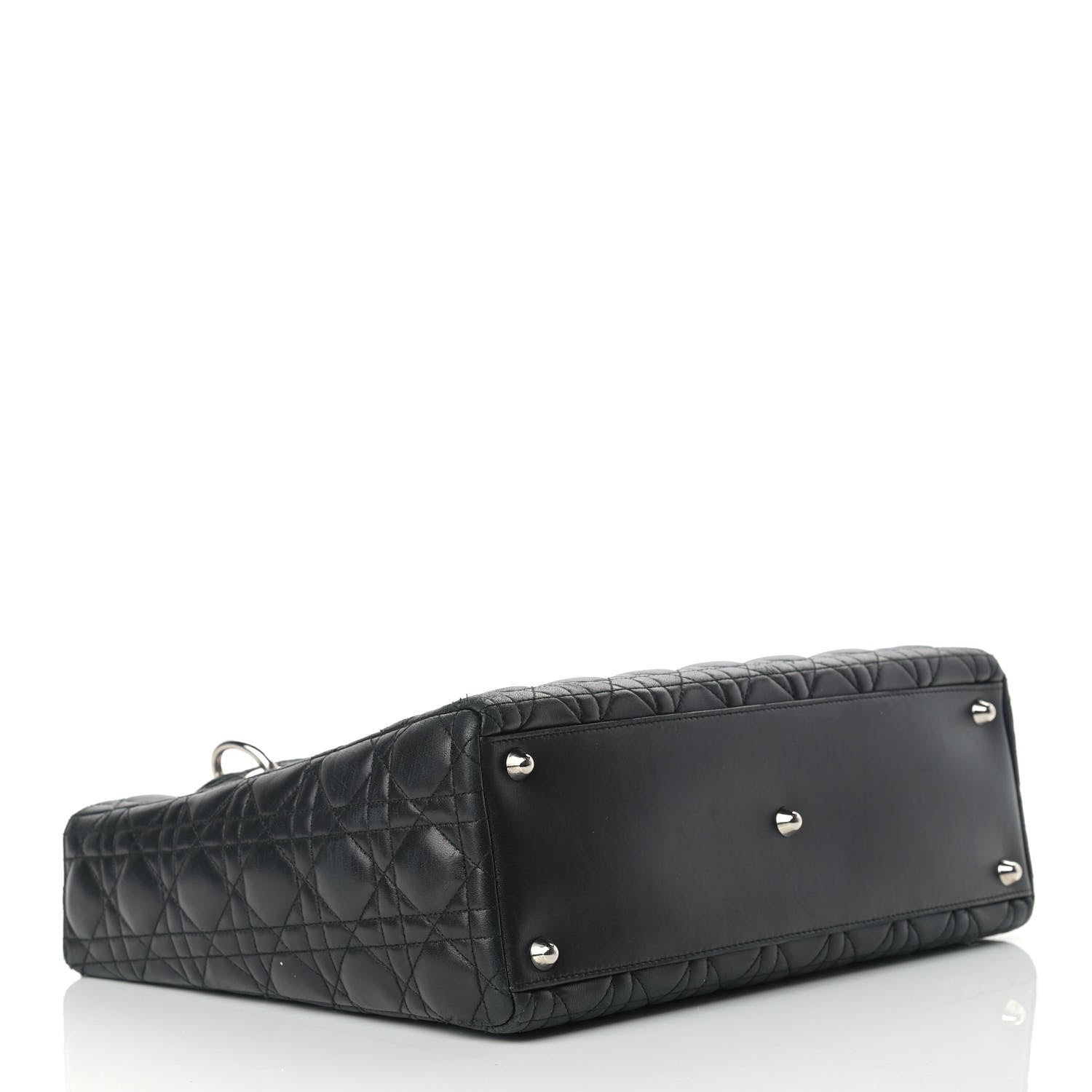Christian Dior Lambskin Cannage Large Lady Dior Black 3 of 14