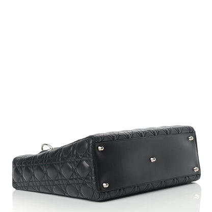 Christian Dior Lambskin Cannage Large Lady Dior Black 3 of 14
