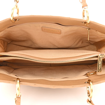 Chanel Caviar Quilted Grand Shopping Tote GST Dark Beige 5 of 13
