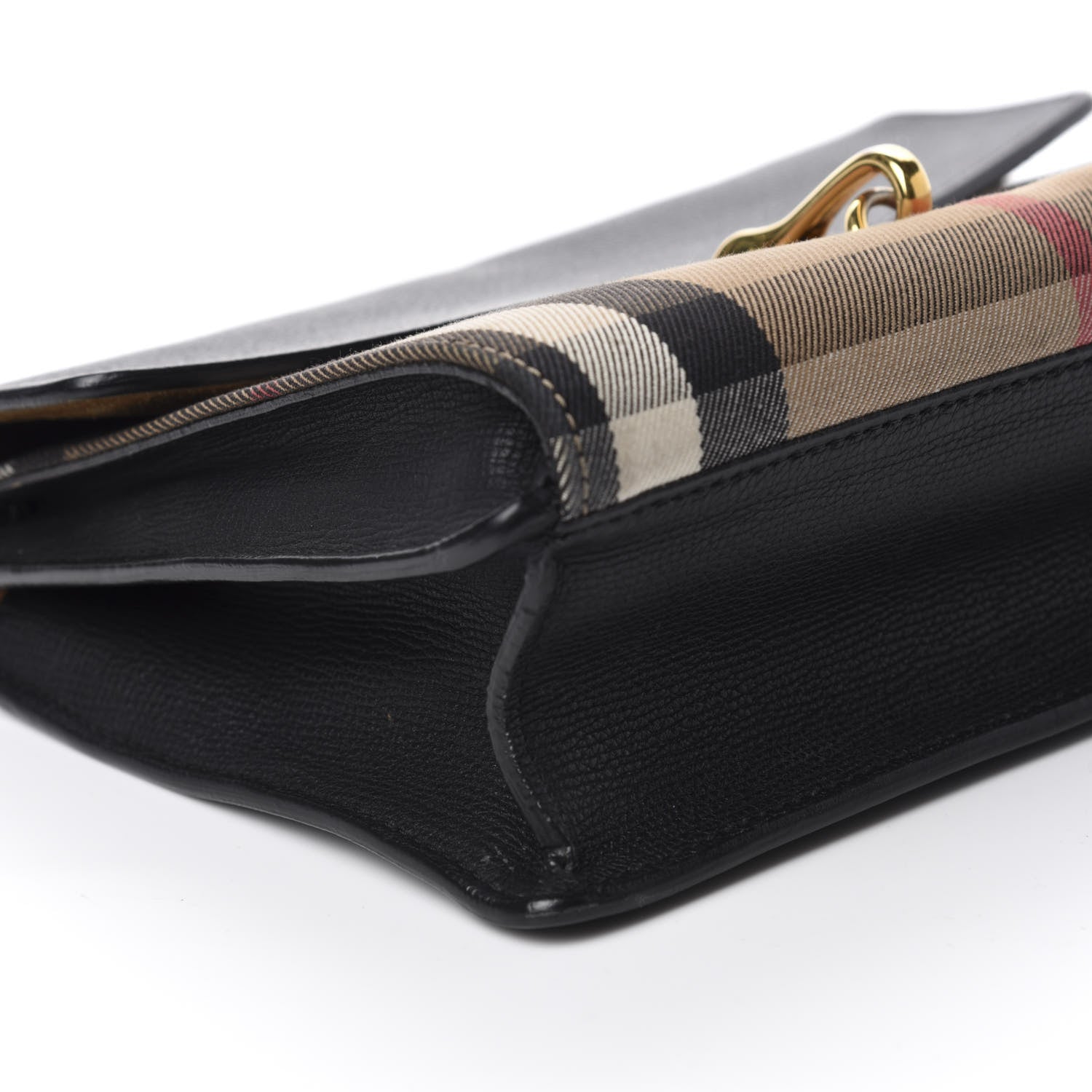 Burberry Derby Calfskin House Check Small Macken Crossbody Bag Black 6 of 10