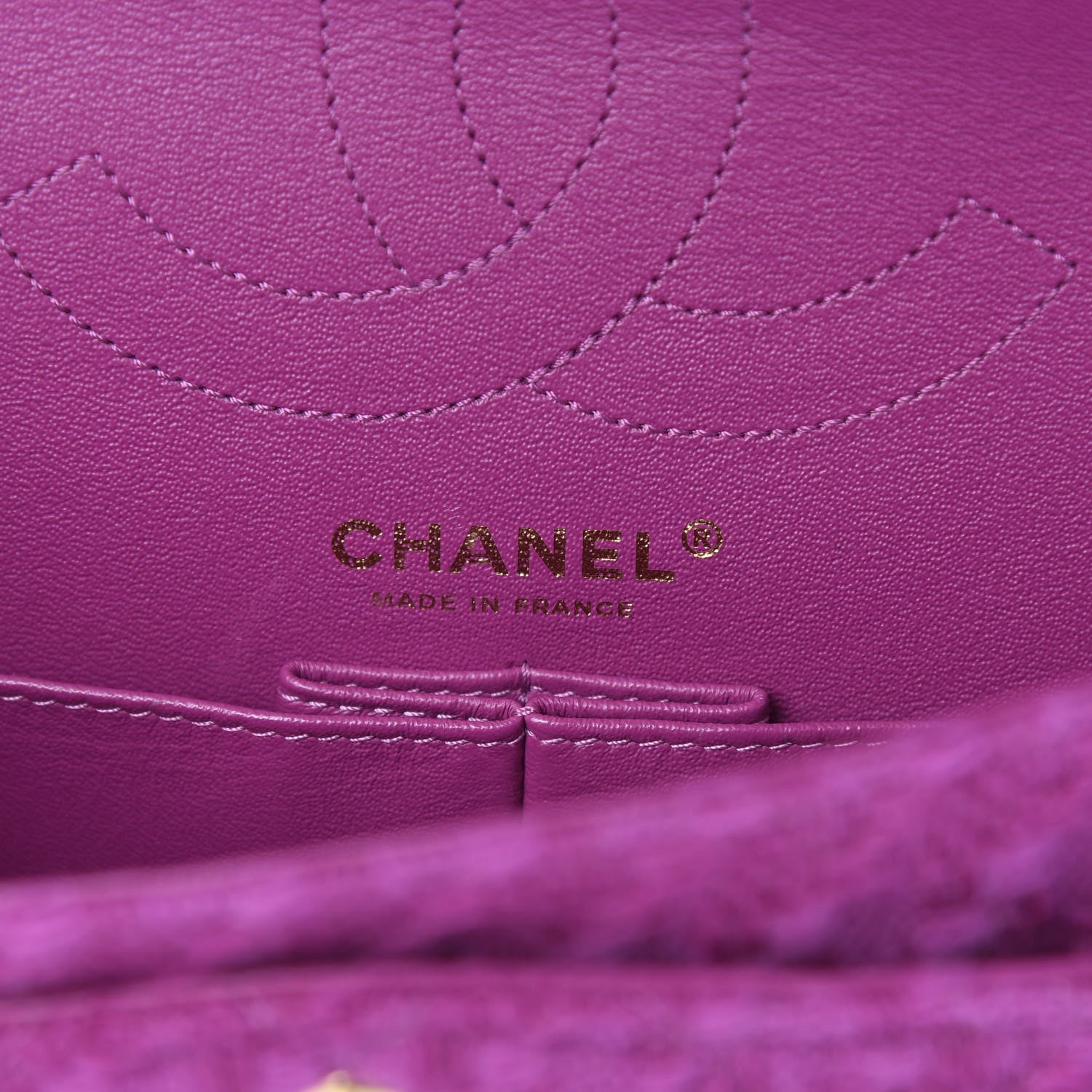 Chanel Tweed Quilted 2.55 Reissue 225 Flap Magenta 5 of 9