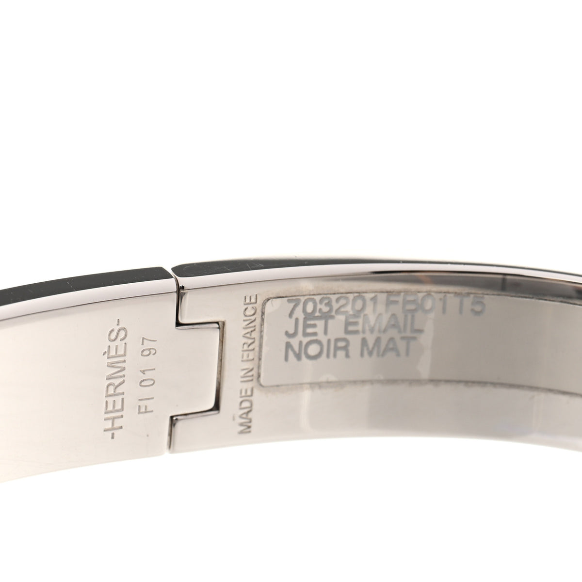 Hermes Matte Enamel Jet Bracelet T5 Black 4 of 4