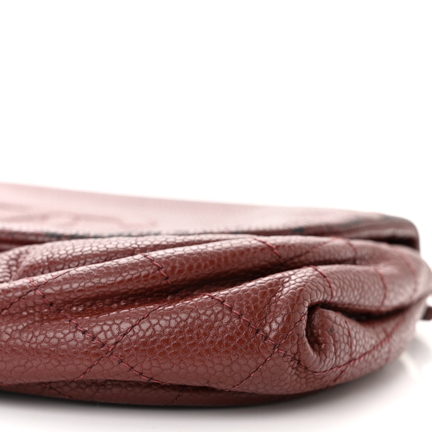 Caviar Half Moon Wallet On Chain WOC Dark Red
