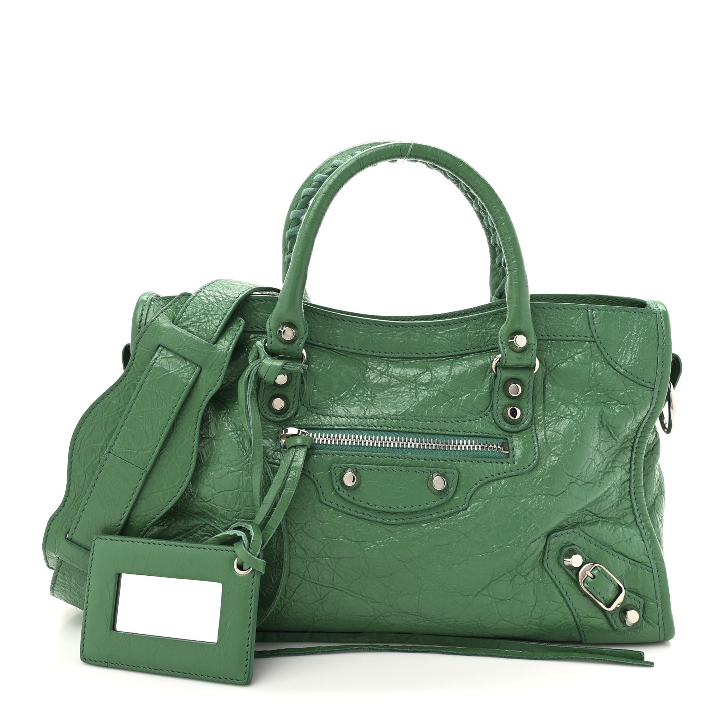 Agneau Classic Silver Hardware S City Magic Green