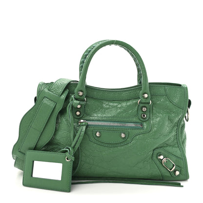 Balenciaga Agneau Classic Silver Hardware S City Magic Green 3 of 14