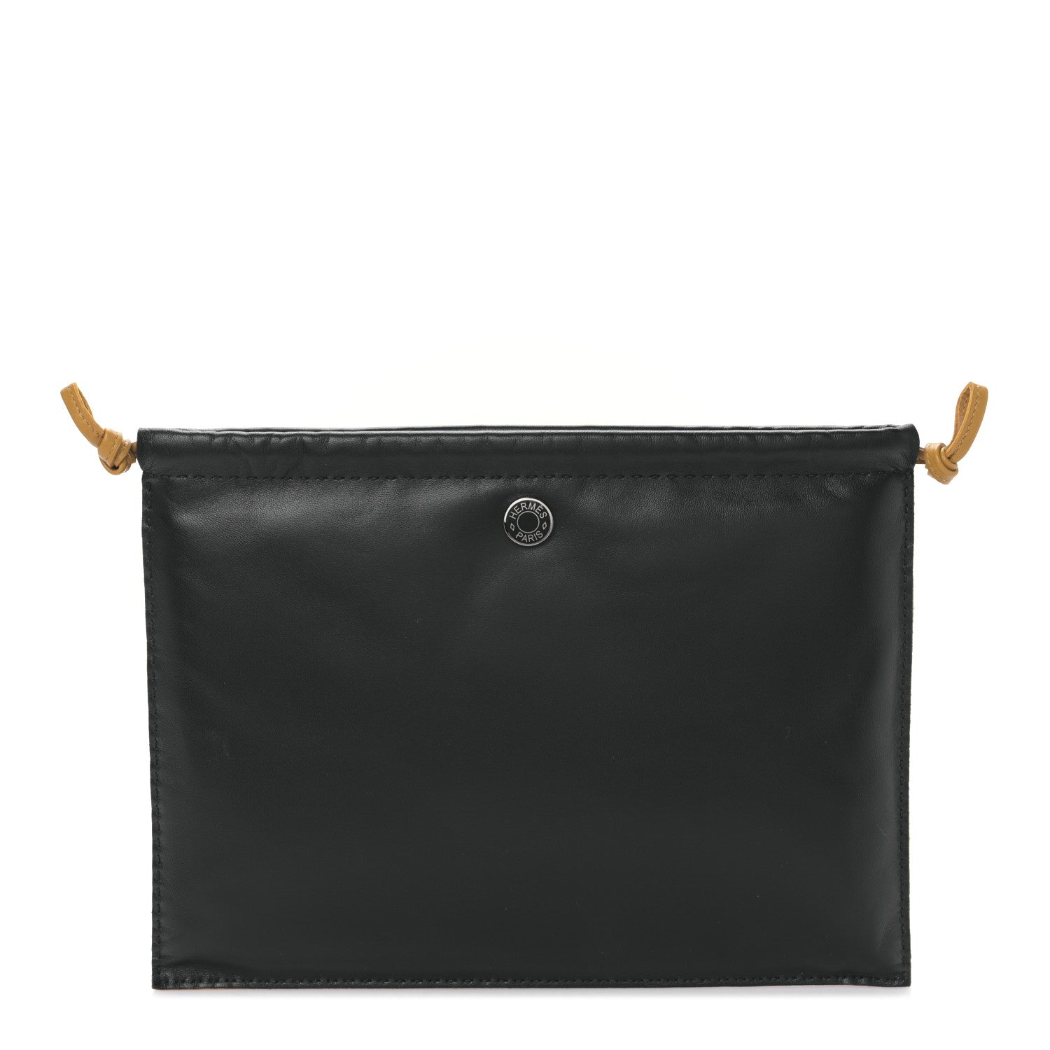 Hermes Milo Lambskin Swift Pilo Pouch Black Sesame 1 of 8