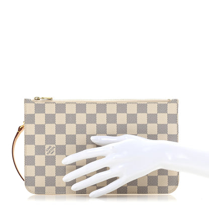 Louis Vuitton Damier Azur Neverfull MM GM Pochette 2 of 9