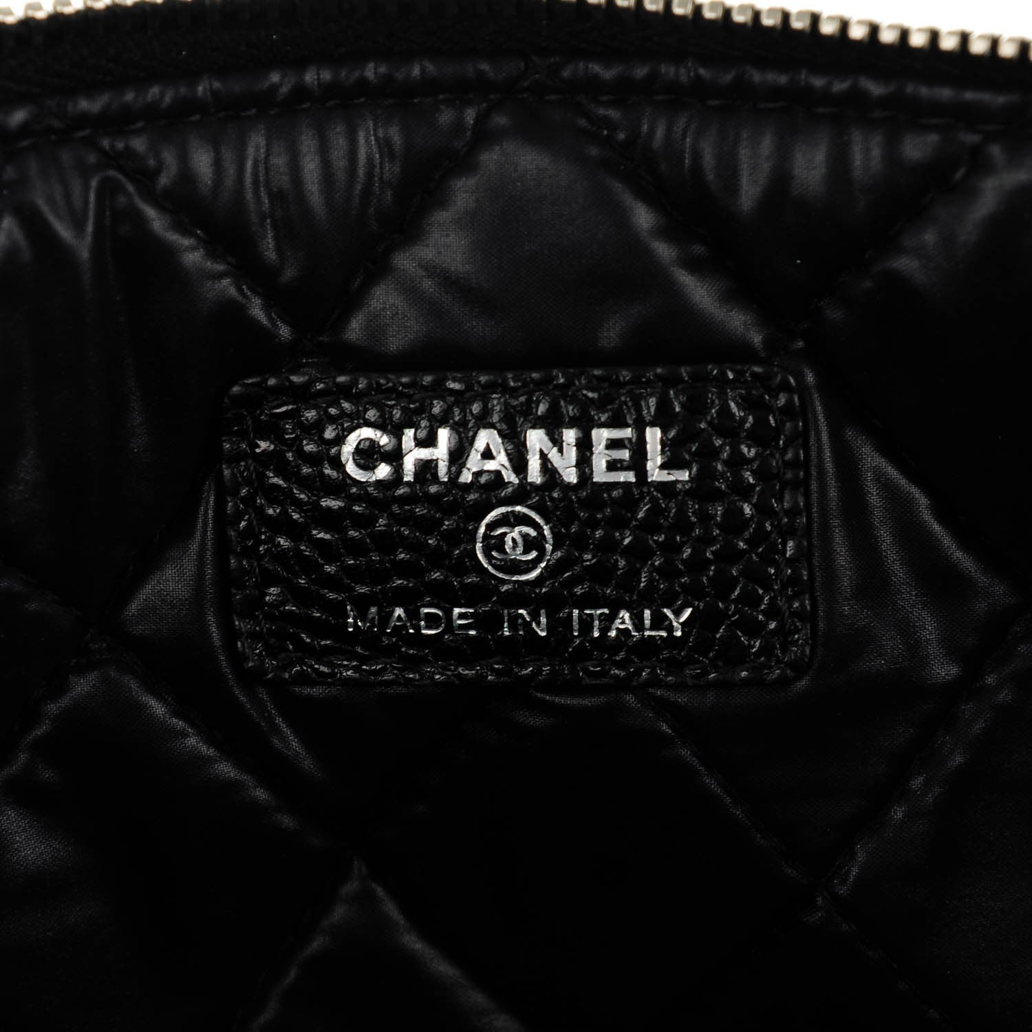 Chanel Caviar Quilted Large Cosmetic Case Black 6 of 7