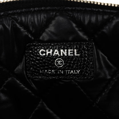 Chanel Caviar Quilted Large Cosmetic Case Black 6 of 7