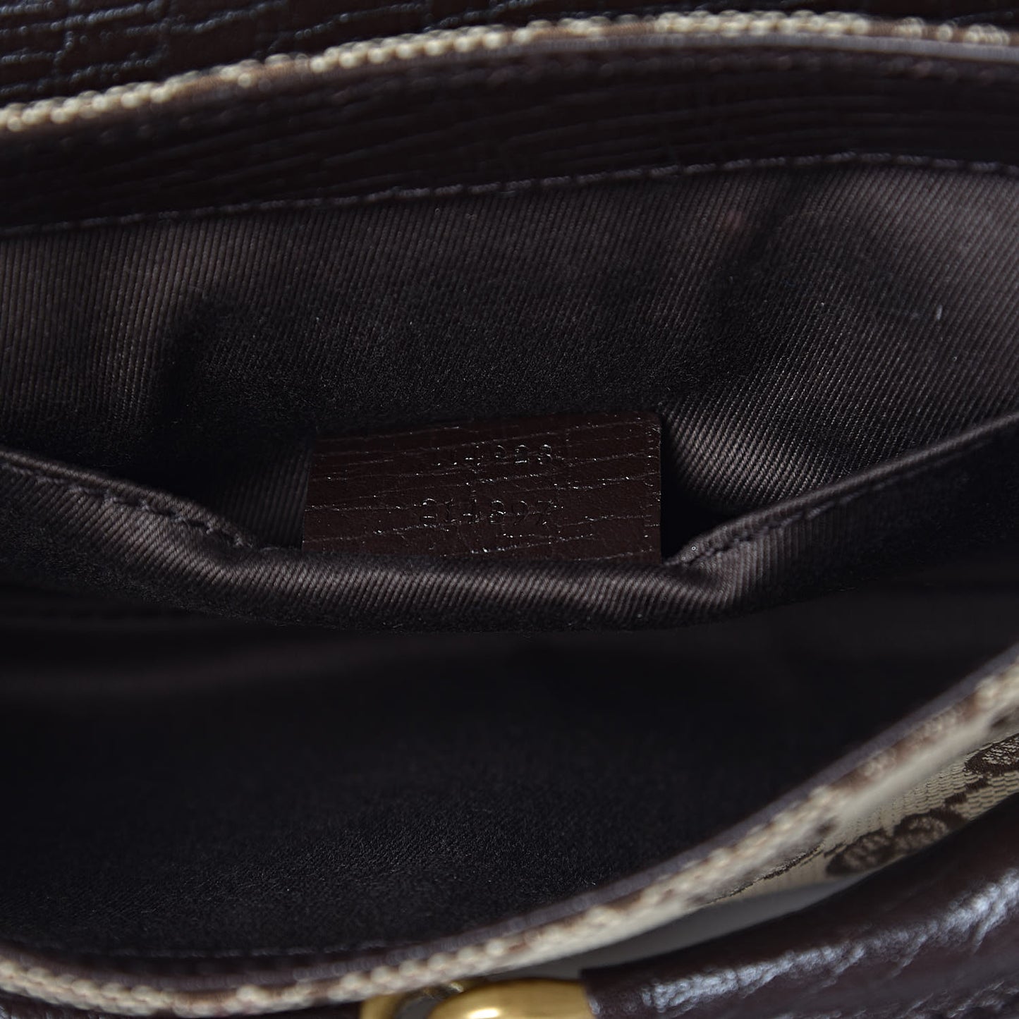 Monogram Horsebit Clutch Dark Brown