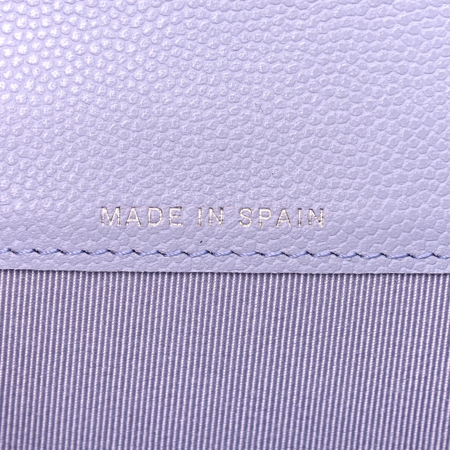 Caviar Quilted Flap Card Holder Wallet Light Purple