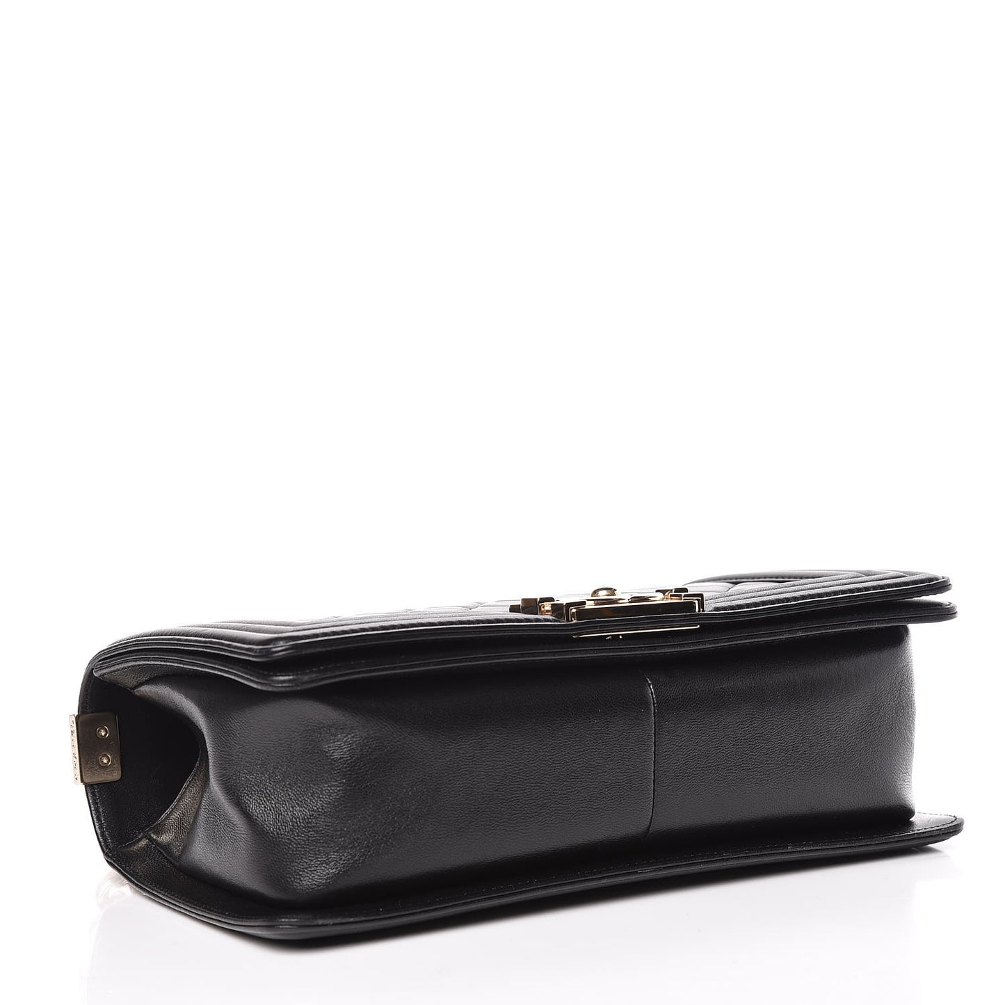 Lambskin Quilted Medium Boy Flap Black