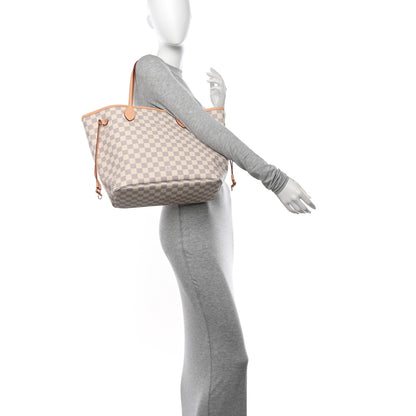Louis Vuitton Damier Azur Neo Neverfull MM Rose Ballerine 2 of 10