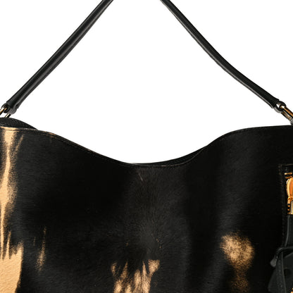 Tom Ford Calf Hair Tie Dye Small Alix Padlock Zip Hobo Bag 8 of 13