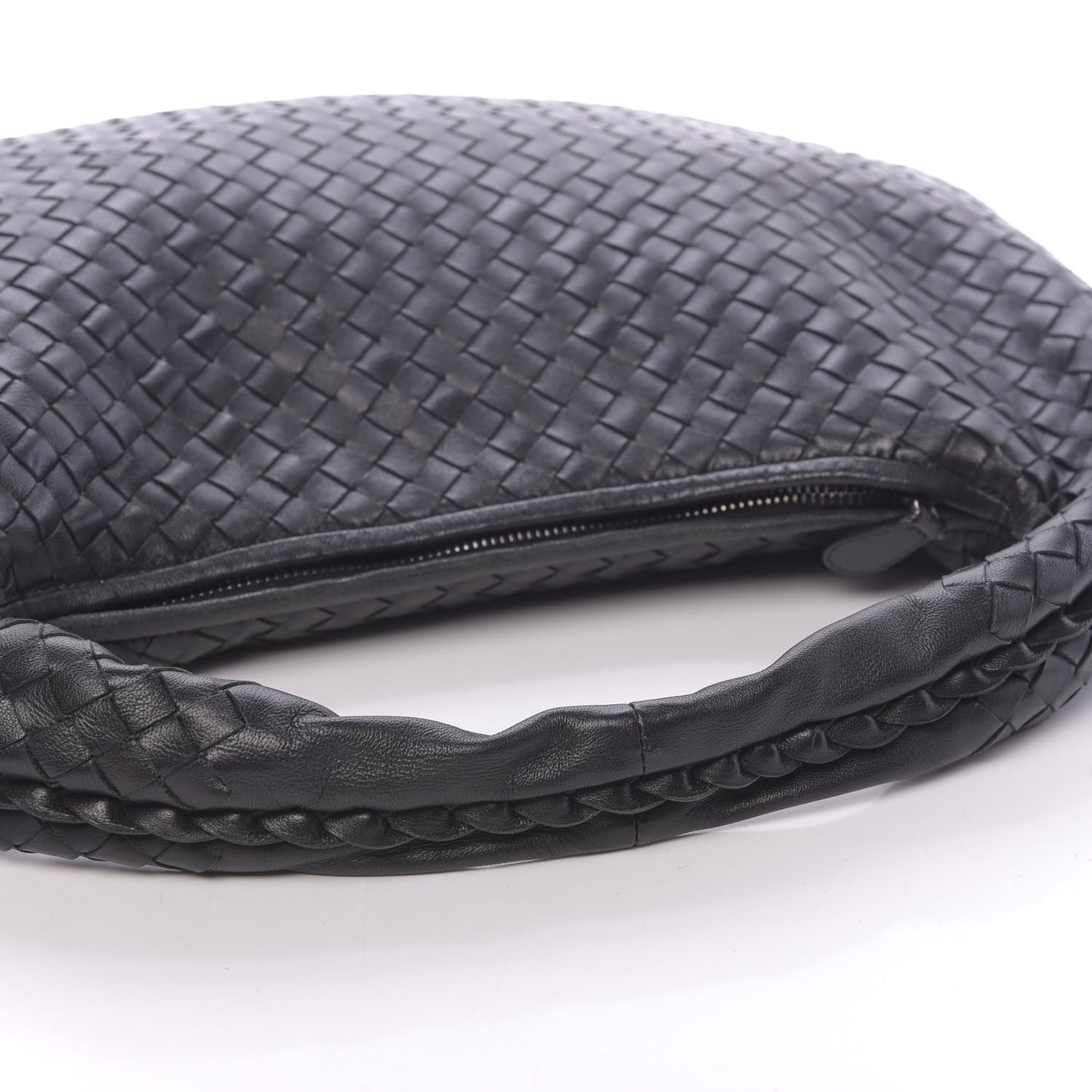 Nappa Intrecciato Medium Veneta Hobo Black