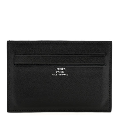 Hermes Evercolor Citizen Twill Card Case Black 1 of 8