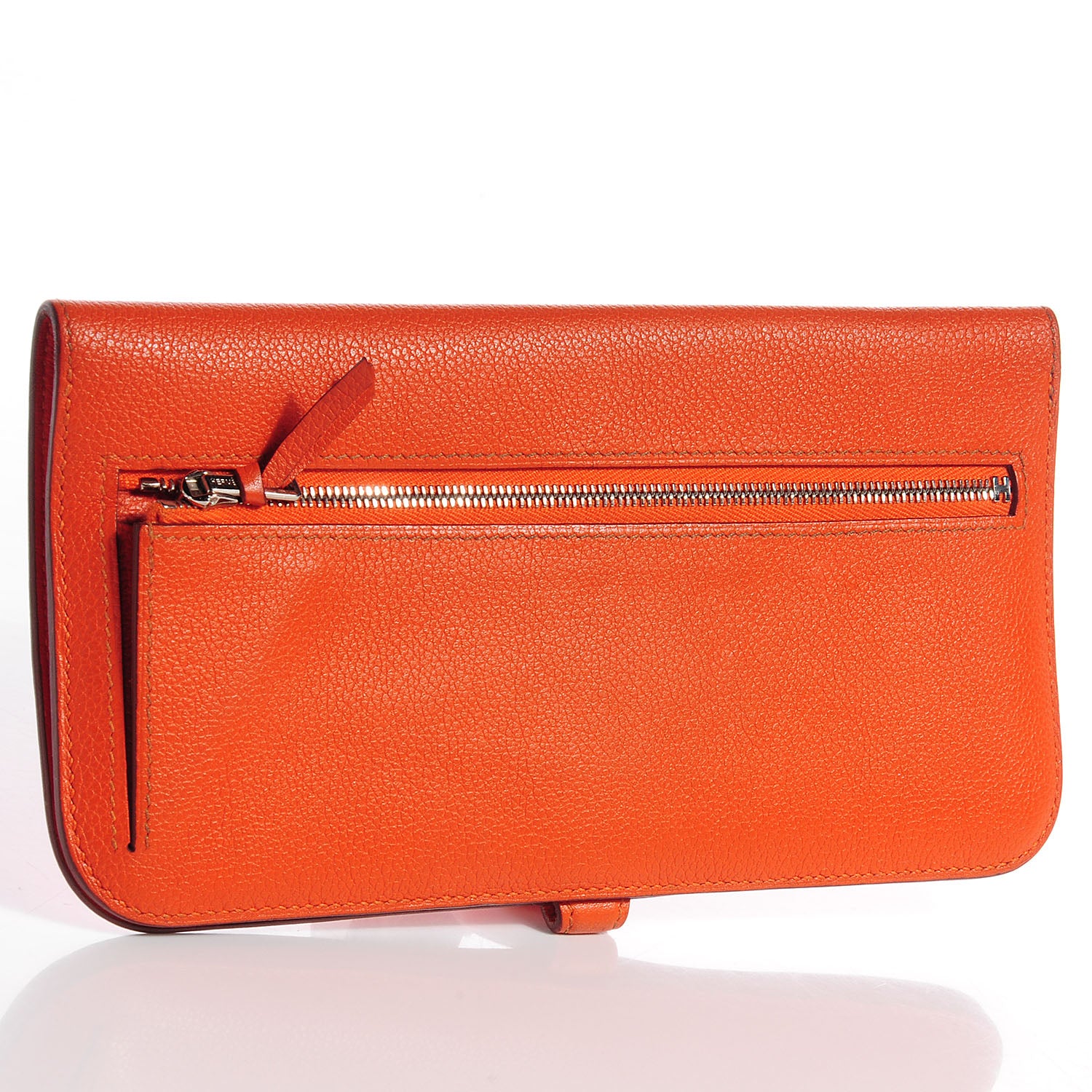 Hermes Veau Evercolor Dogon Recto Verso Wallet Orange 3 of 8