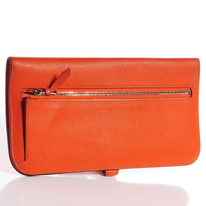 Hermes Veau Evercolor Dogon Recto Verso Wallet Orange 3 of 8