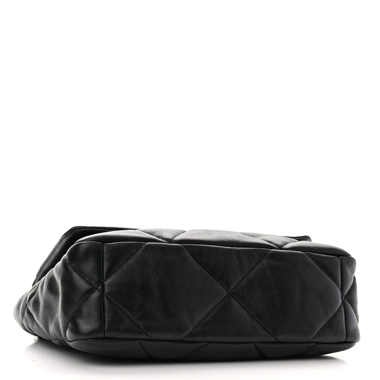 Goatskin Quilted Medium 19 Flap Black