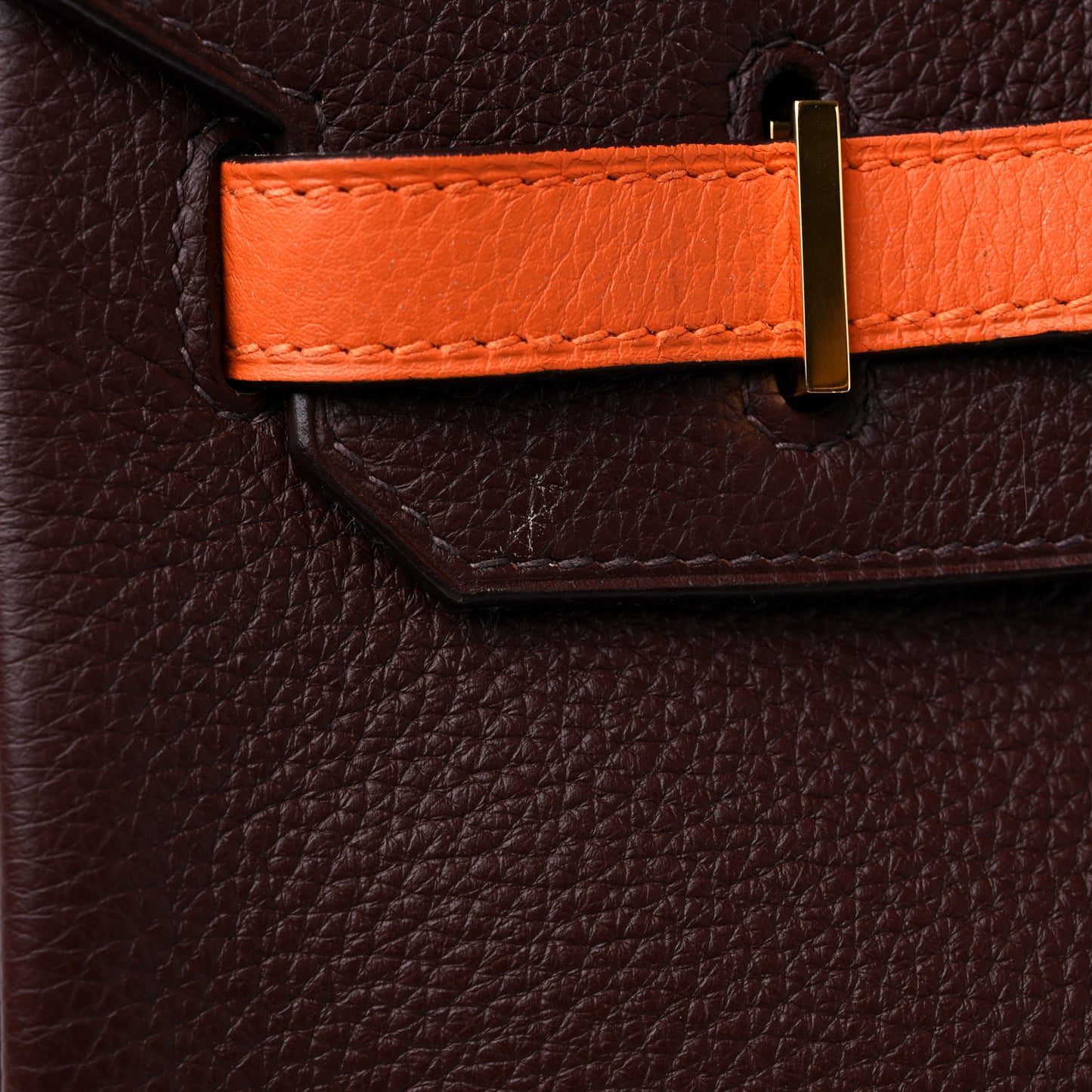 Togo Bi-Color Birkin 35 Chocolate Orange