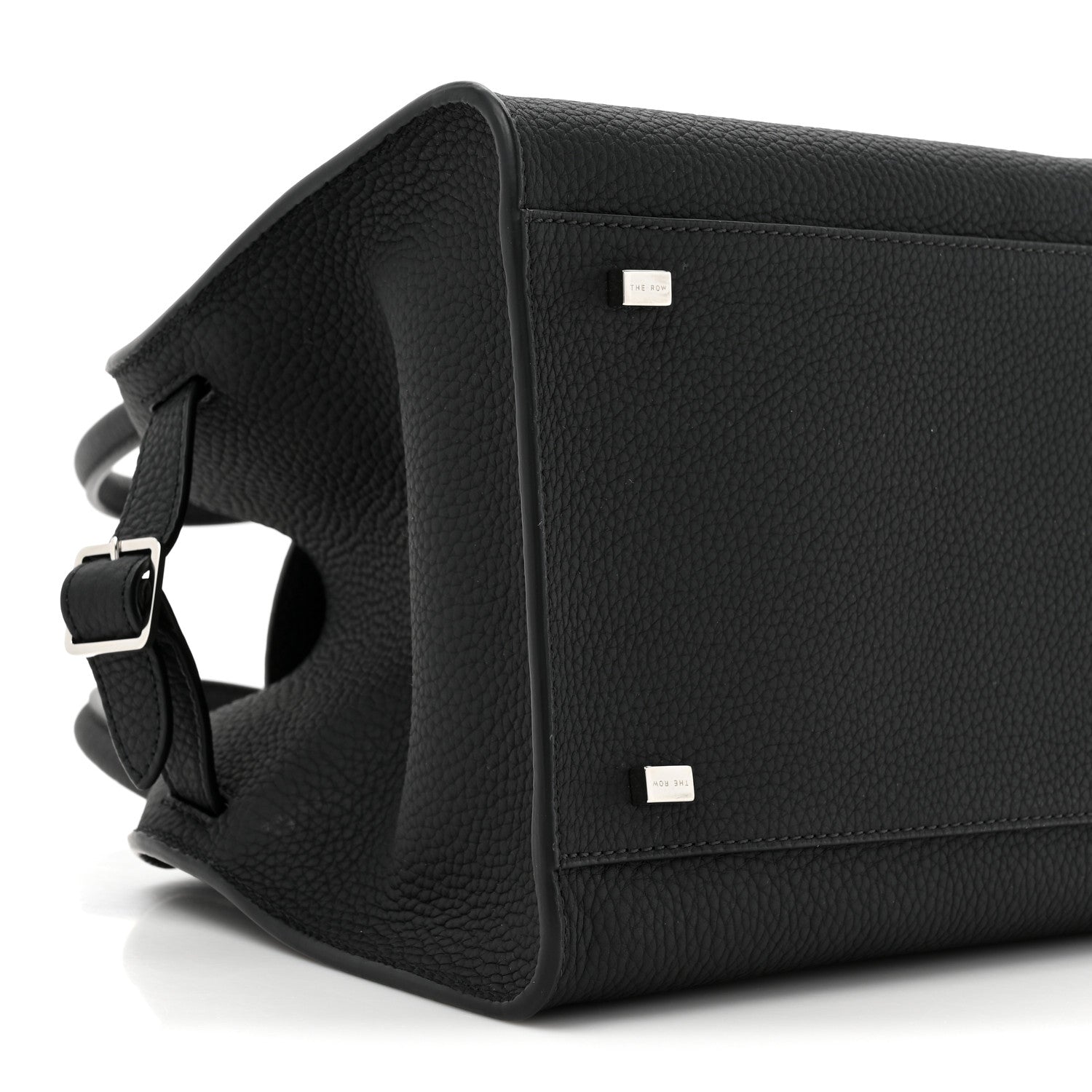 The Row Grained Calfskin Soft Margaux 10 Bag Black 9 of 9