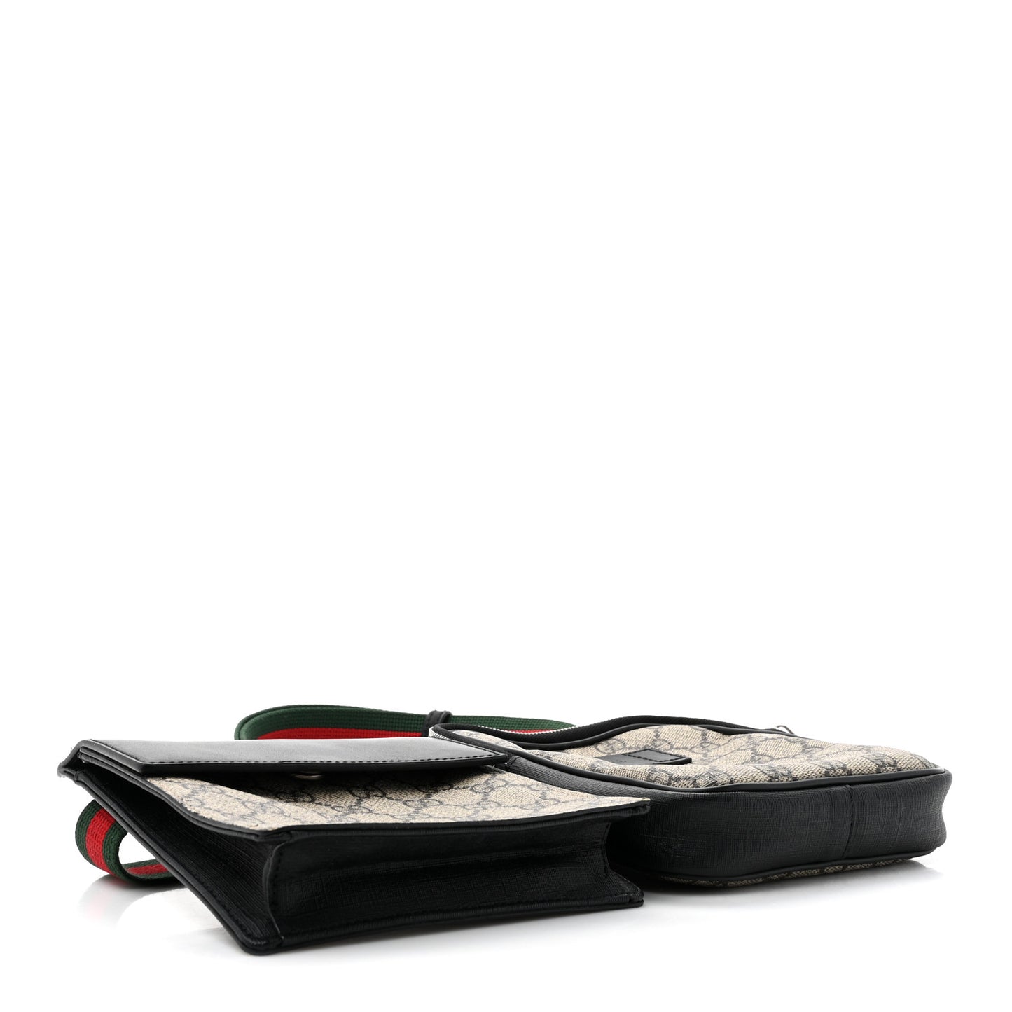 GG Supreme Monogram Web Belt Bag Black
