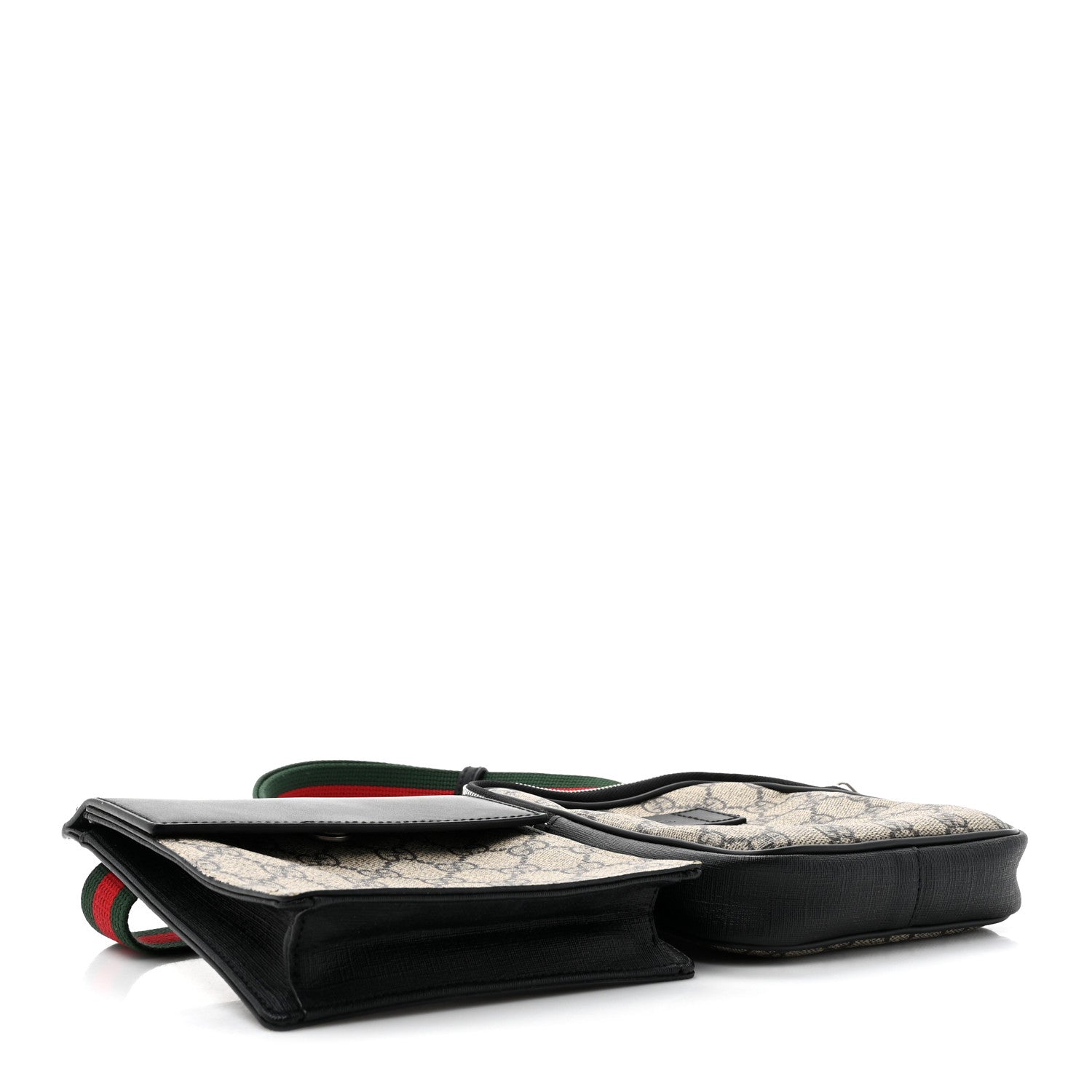 Gucci GG Supreme Monogram Web Belt Bag Black 4 of 16
