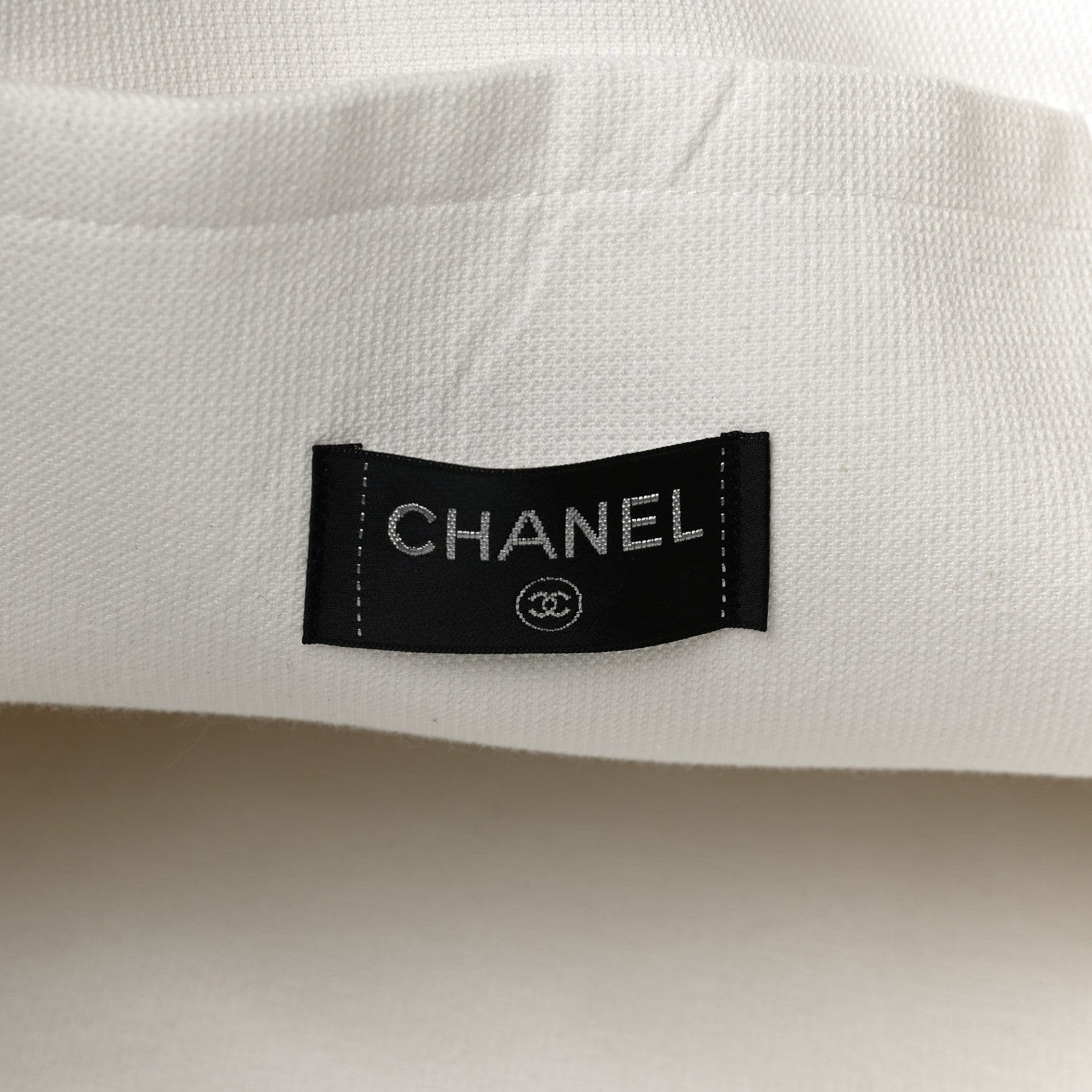 Chanel Terry Cotton CC Beach Tote Towel Set Beige White 7 of 13