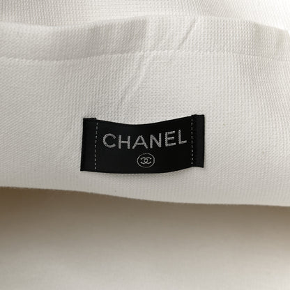 Chanel Terry Cotton CC Beach Tote Towel Set Beige White 7 of 13