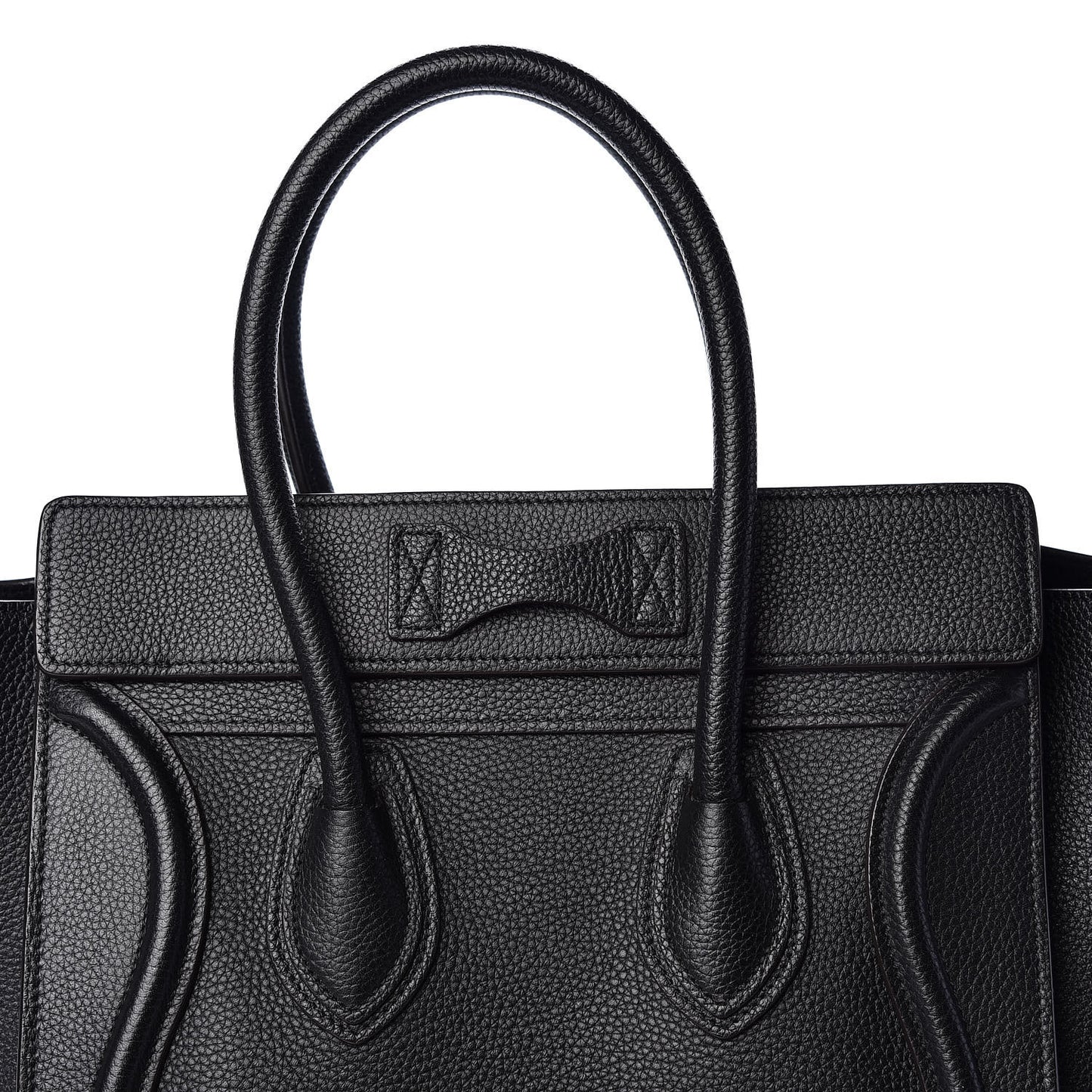 Drummed Calfskin Micro Luggage Black