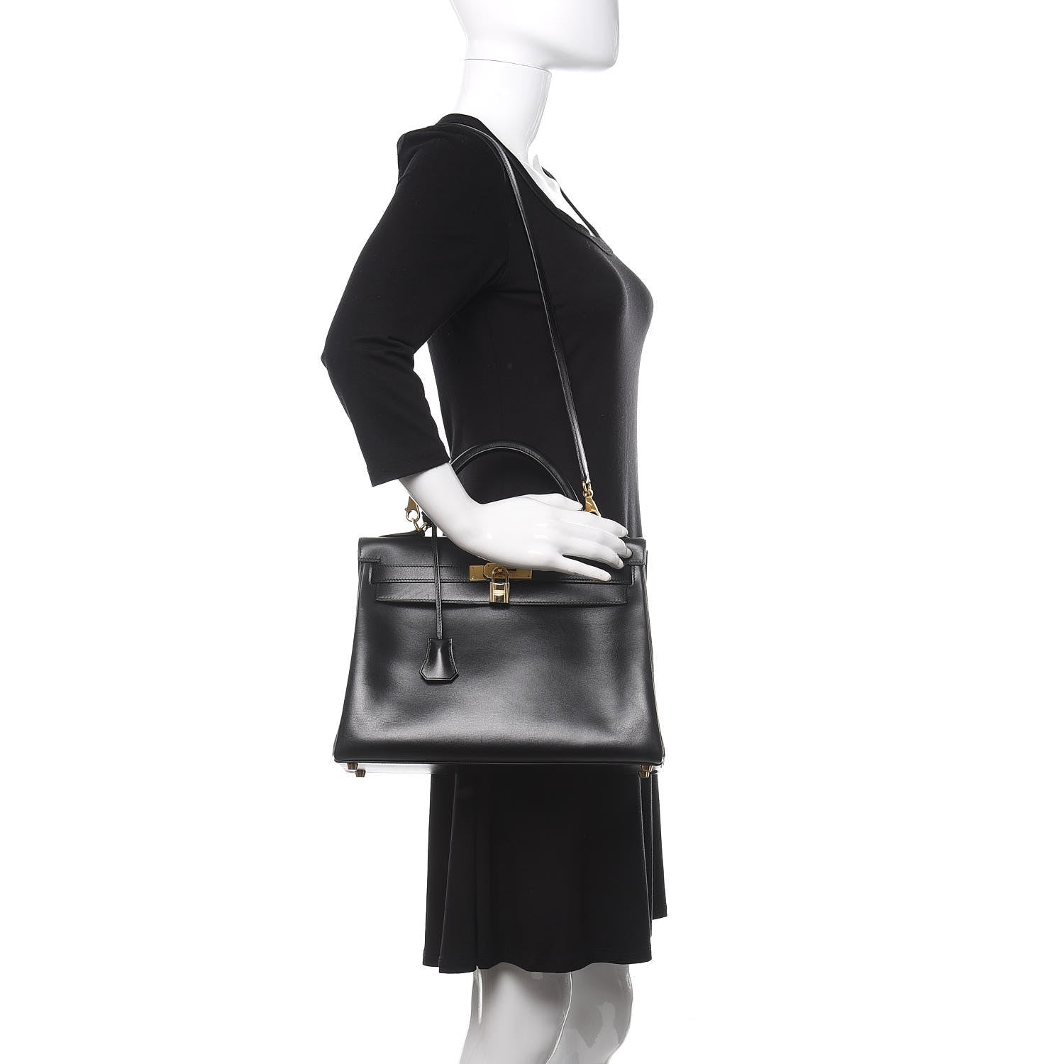 Hermes Box Kelly Retourne 32 Black 2 of 15