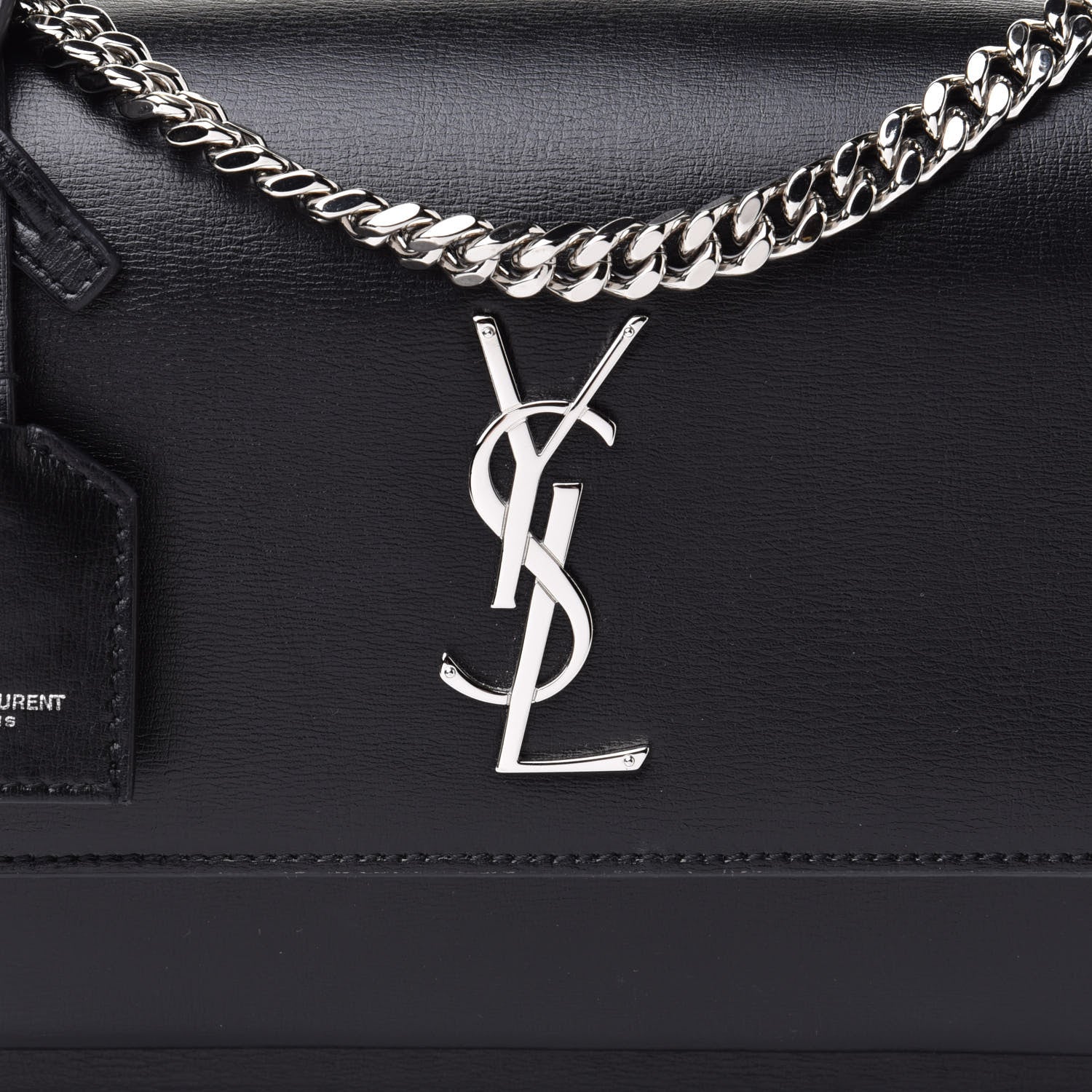 Saint Laurent Calfskin Medium Monogram Sunset Black 8 of 13