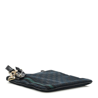 Gucci Monogram Web Jolicoeur Charms Messenger Bag Black 4 of 8
