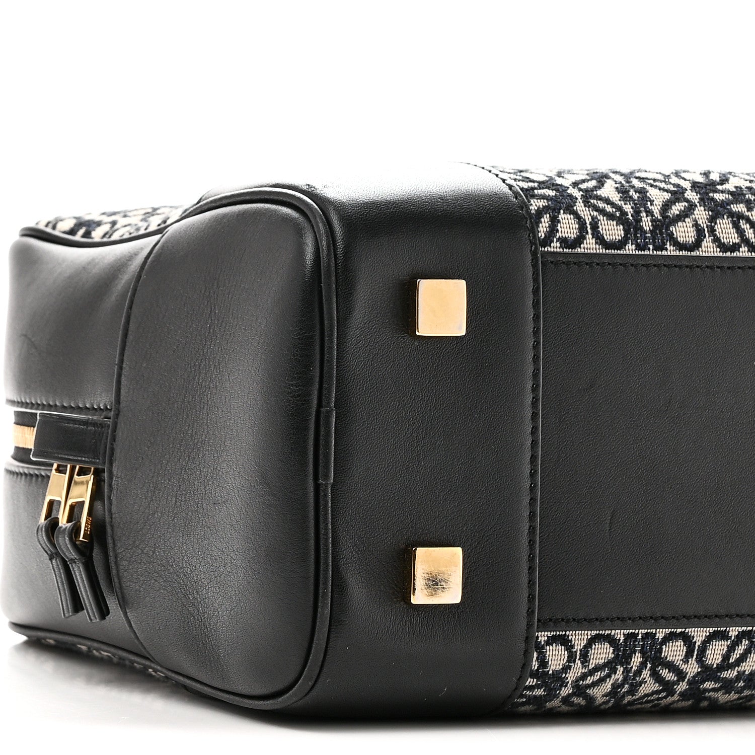 Loewe Jacquard Anagram Calfskin Amazona 28 Black Navy 8 of 9