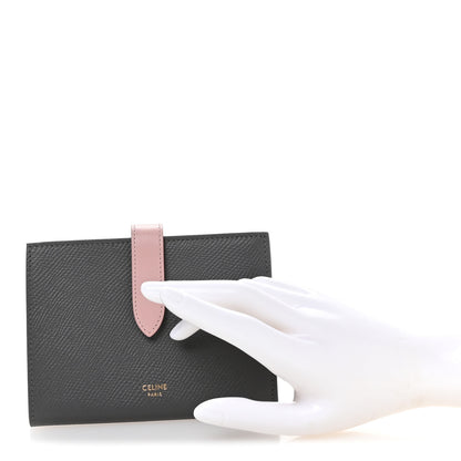 Celine Grained Calfskin Medium Multifunction Strap Wallet Grey Vintage Pink 2 of 10