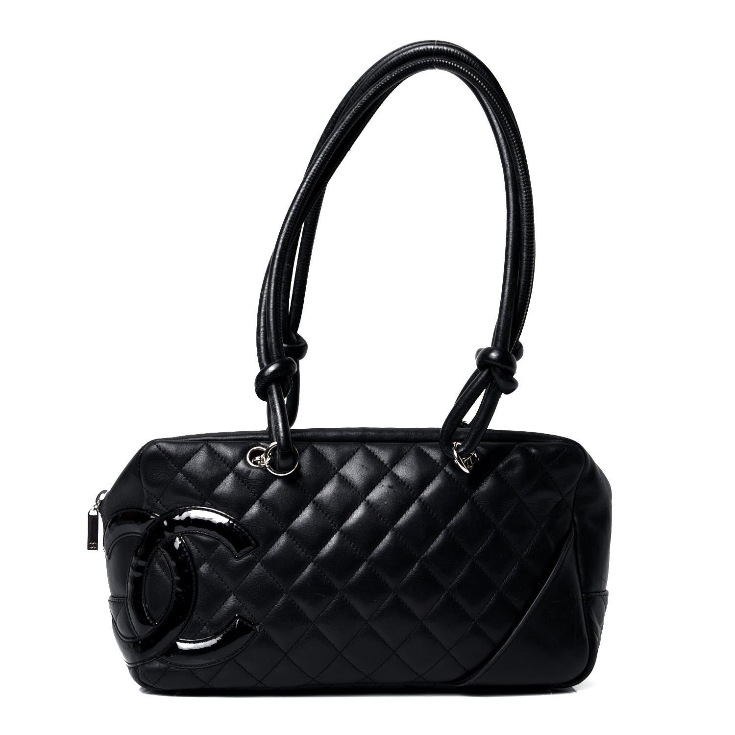 Chanel Calfskin Quilted Large Cambon Bowler Black 1 of 4