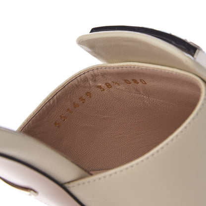Gucci Malaga Kid Crystal Square G Madelyn Mules 38.5 Vintage White 6 of 10