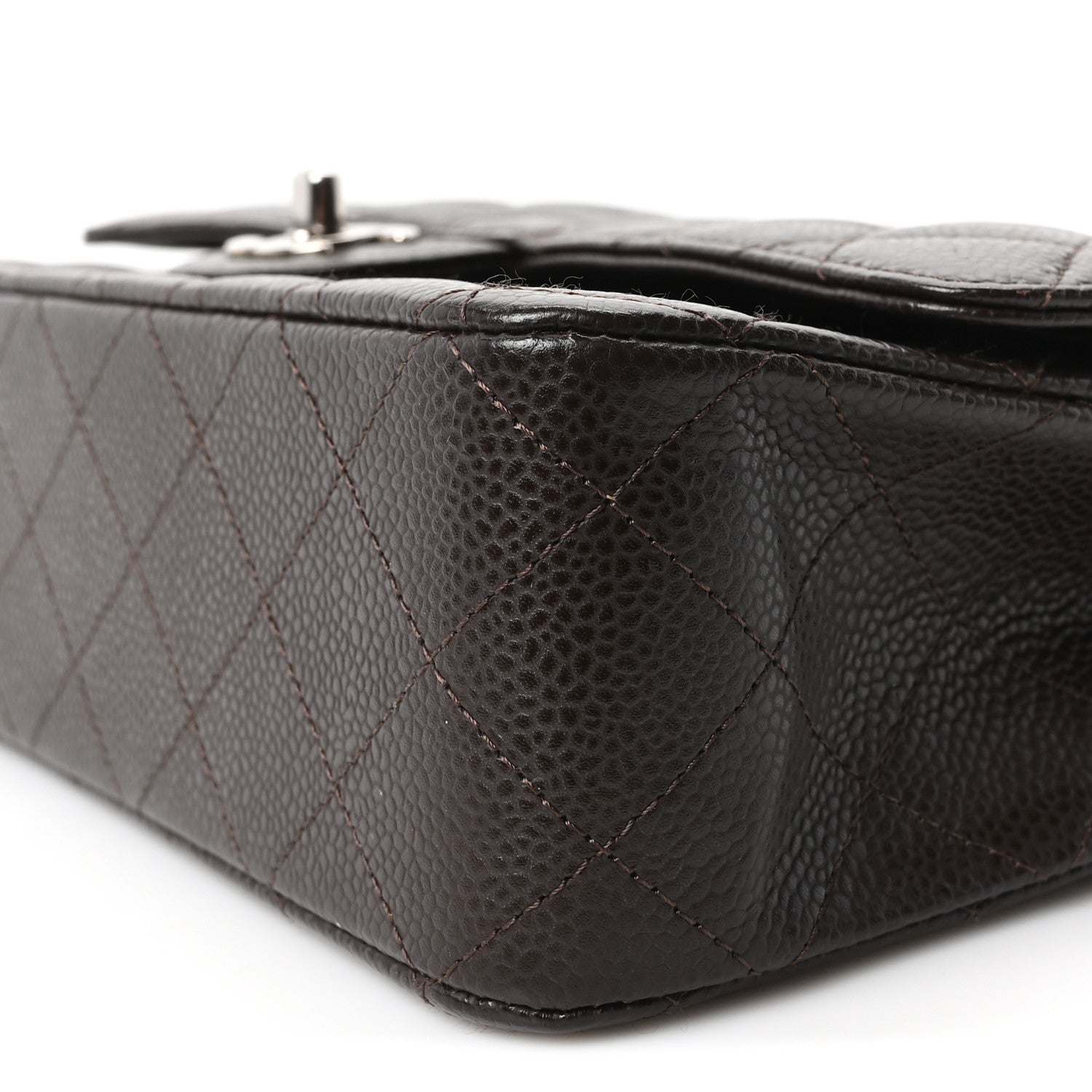Chanel Caviar Quilted Medium Double Flap Brown 10 of 10