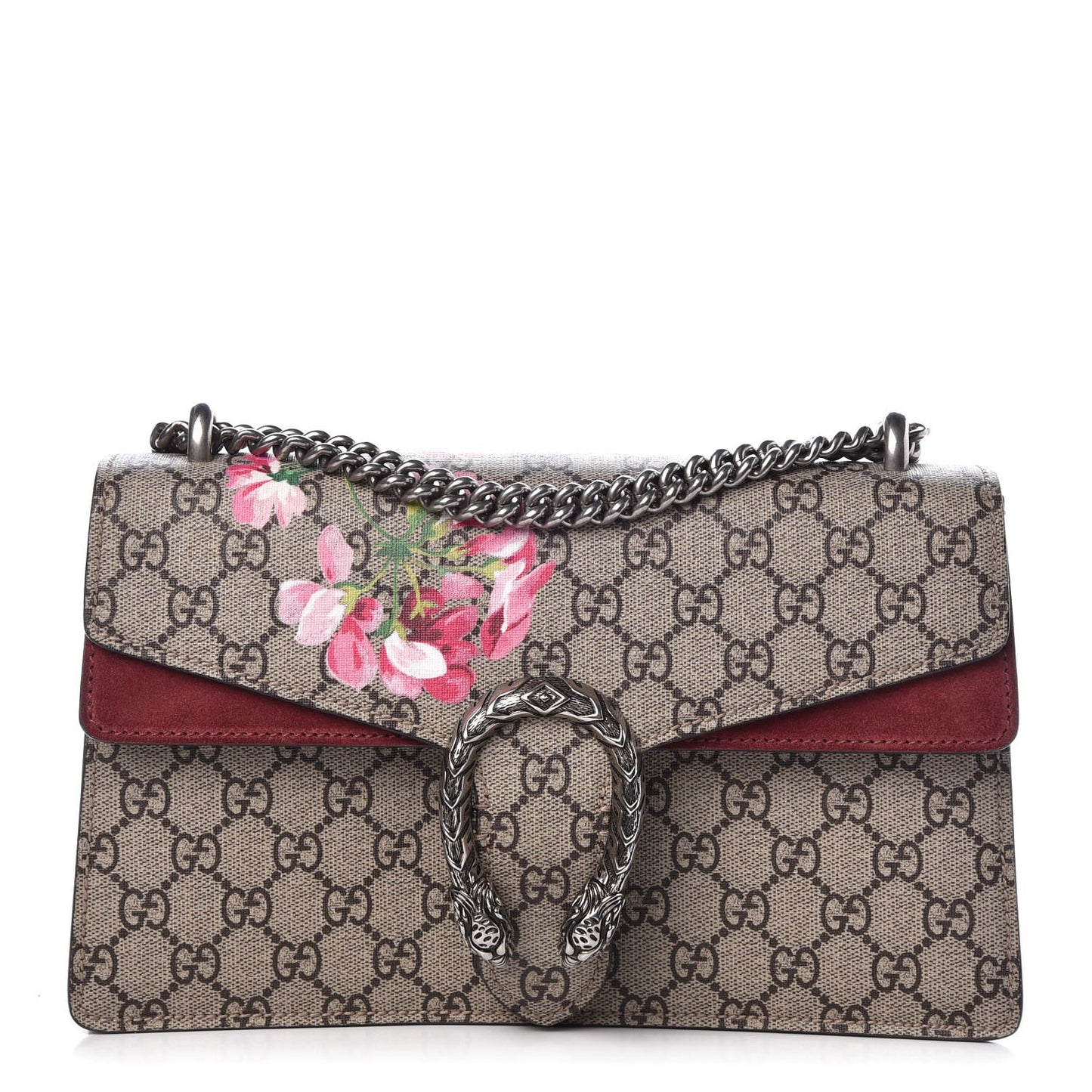 GG Supreme Monogram Blooms Small Dionysus Shoulder Bag Beige Multicolor Dry Rose