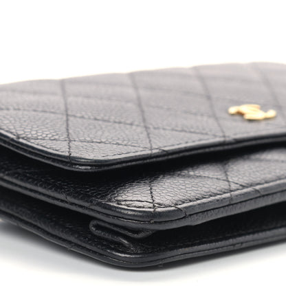 Chanel Caviar Quilted Wallet On Chain WOC Black 9 of 12