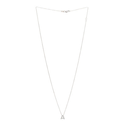 Roberto Coin 18K White Gold Diamond Love Letter A Pendant Necklace 3 of 4