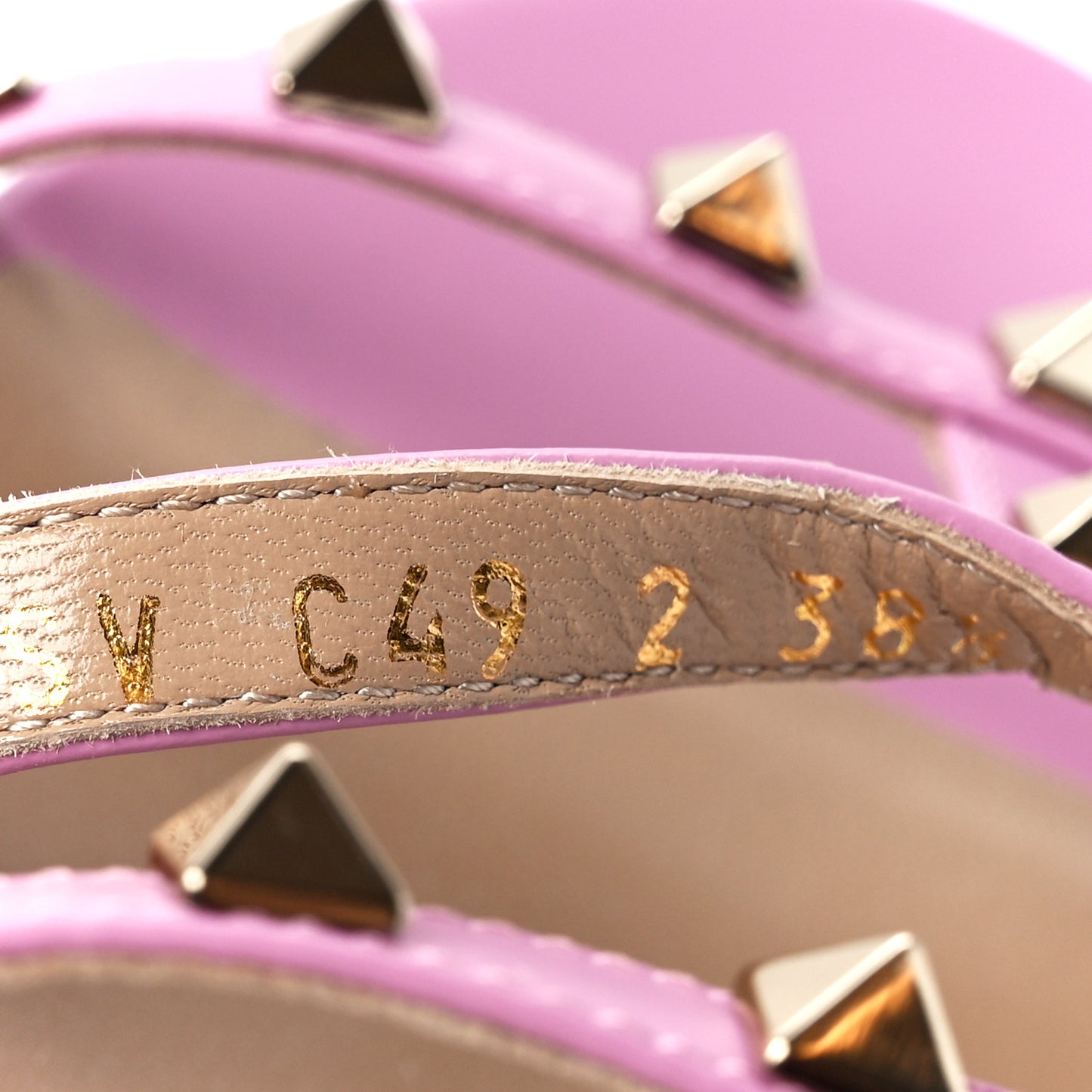 Nappa Rockstud Caged Flat Slide Sandals 38.5 Giacinto