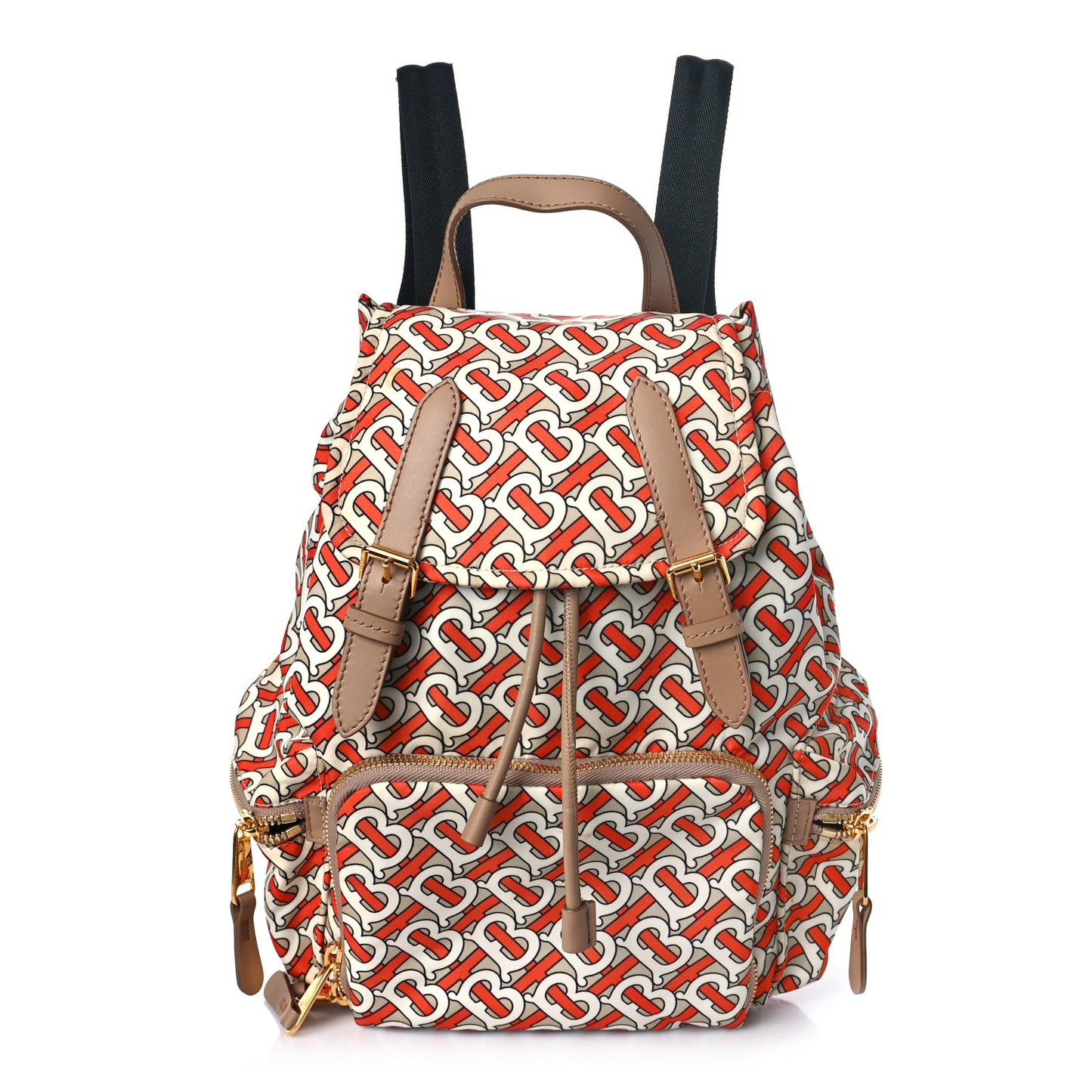 Nylon Monogram Medium Rucksack Backpack Vermillion